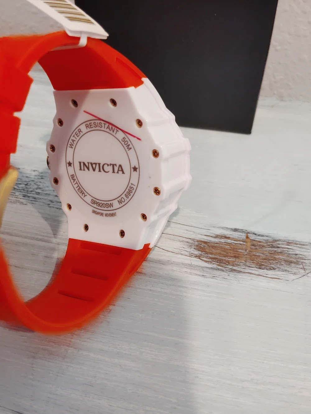 Invicta Orange and White Chronograph Watch 44mm